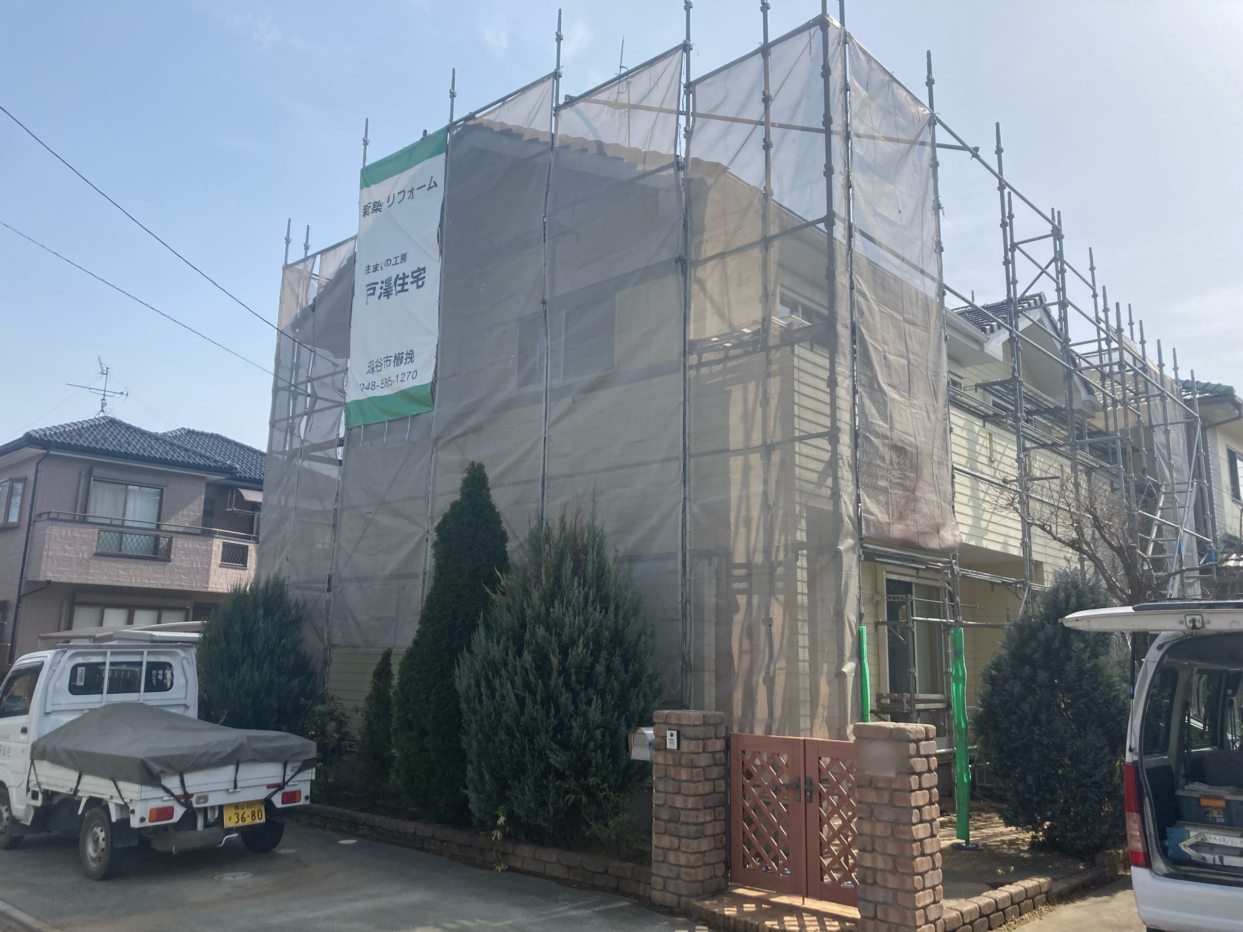 外壁の塗装工事　完了しました！